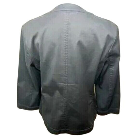 Talbots Womens Black Ruffle Front Blazer Jacket Size 8 - Picture 2 of 11